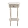 Grayson Lane Farmhouse Light Brown Wood Round End Table