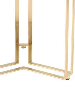 Grayson Lane Gold Iron with Granite/Marble Round End Table -GRAYSON LANE shop 330857385 AlternateImage4 l