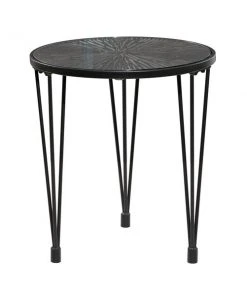Grayson Lane Modern Black Round End Table