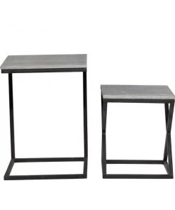 Grayson Lane 2-Piece Square Marble Accent Table Set -GRAYSON LANE shop 330857391 AlternateImage5 l