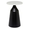 Grayson Lane Black Granite/Marble Round End Table