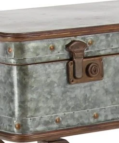 Grayson Lane Grey Metal Rectangular End Table -GRAYSON LANE shop 330857396 AlternateImage3 l