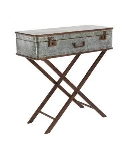 Grayson Lane Grey Metal Rectangular End Table