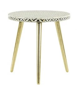 Grayson Lane Gold Wood Round End Table -GRAYSON LANE shop 330857397 AlternateImage5 l