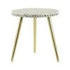 Grayson Lane Gold Wood Round End Table