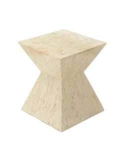 Grayson Lane Beige Resin Square End Table