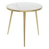 Grayson Lane Modern Gold Aluminum with Granite/Marble Round End Table