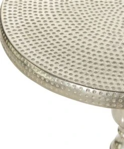 Grayson Lane Traditional Silver Metal Round End Table -GRAYSON LANE shop 330857401 AlternateImage3 l