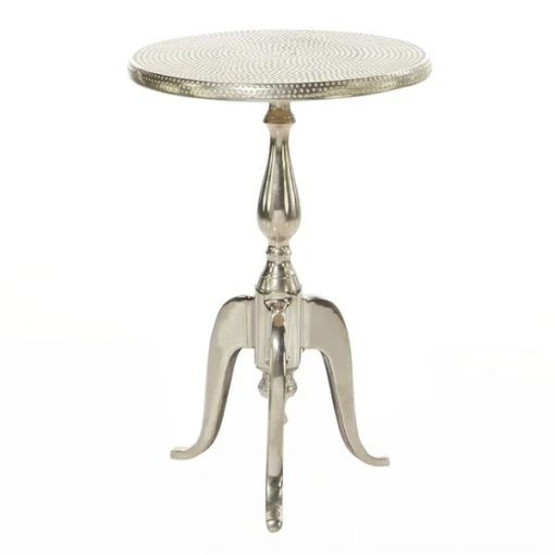 Grayson Lane Traditional Silver Metal Round End Table -GRAYSON LANE shop 330857401 MainImage 001 l