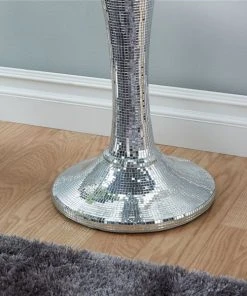 Grayson Lane Glam Silver Polystone and Mirror Round End Table -GRAYSON LANE shop 330857402 AlternateImage4 l