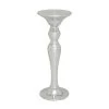 Grayson Lane Glam Silver Polystone and Mirror Round End Table