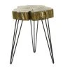 Grayson Lane Gold Resin Live Edge End Table