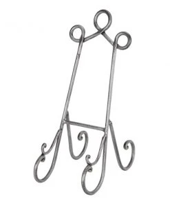 Grayson Lane 6-in x 14-in Traditional Easel in Grey Metal