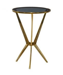 Grayson Lane Modern Gold Aluminum with Glass Round End Table -GRAYSON LANE shop 330857412 AlternateImage5 l