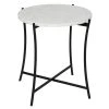 Grayson Lane Black and White Terrazzo Round End Table