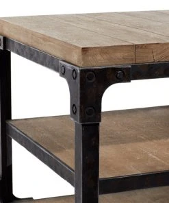 Grayson Lane Brown and Black Chinese Fir Square End Table 8 Grayson Lane Brown and Black Chinese Fir Square End Table -GRAYSON LANE shop 330857415 AlternateImage3 l