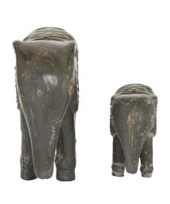 Grayson Lane Set of 2 9-in x 13-in Bohemian Brown Ceramic Elephant Sculpture -GRAYSON LANE shop 330857416 AlternateImage3 l