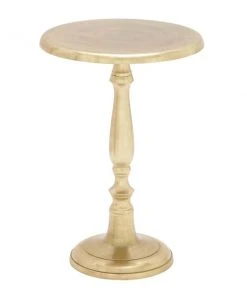Grayson Lane Traditional Gold Pedestral End Table