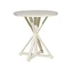 Grayson Lane Farmhouse White Wood Round End Table