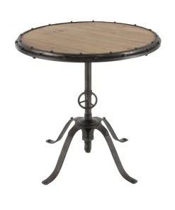 Grayson Lane Industrial Black Chinese Fir and Metal Round End Table -GRAYSON LANE shop 330857424 AlternateImage5 l