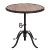 Grayson Lane Industrial Black Chinese Fir and Metal Round End Table