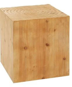 Grayson Lane Rustic Brown Wood Square End Table