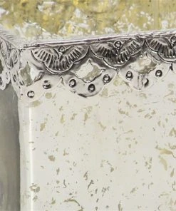 Grayson Lane Set of 2 Glam White Glass Pillar Candle Holder -GRAYSON LANE shop 330857432 AlternateImage3 l