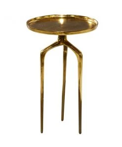 Grayson Lane Gold Metal Round End Table