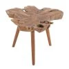 Grayson Lane Rustic Brown Teak Wood Live Edge End Table