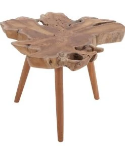 Grayson Lane Rustic Brown Teak Wood Live Edge End Table