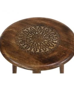 Grayson Lane Traditional Brown Mango Wood Round Accent Table -GRAYSON LANE shop 330857444 AlternateImage4 l