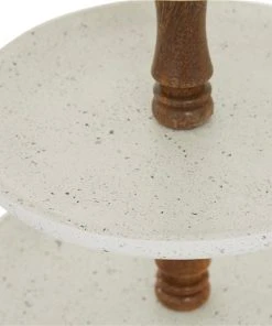 Grayson Lane 19-in x 14-in Contemporary 3-Tier Tray Stand in White Wood -GRAYSON LANE shop 330857450 AlternateImage3 l