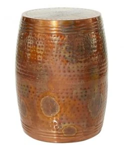 Grayson Lane Vintage Copper Metal Round End Table