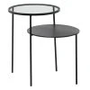 Grayson Lane Modern Black Glass Round End Table