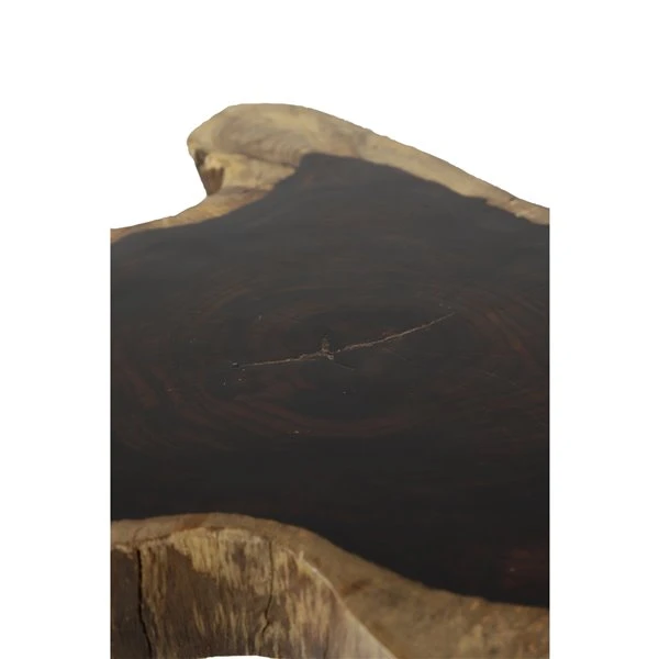 Grayson Lane Brown Rosewood and Metal Live Edge End Table 4 Grayson Lane Brown Rosewood and Metal Live Edge End Table - Image 4