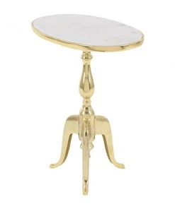 Grayson Lane Traditional Gold Granite/Marble Round End Table -GRAYSON LANE shop 330857460 AlternateImage5 l