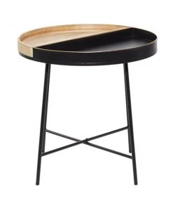 Grayson Lane Black Metal and Wood Round End Table -GRAYSON LANE shop 330857462 AlternateImage5 l