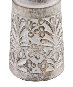 Grayson Lane Set of 3 Brown Mango Wood Pillar Candle Holder -GRAYSON LANE shop 330857463 AlternateImage3 l