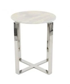 Grayson Lane White Granite/Marble Round End Table -GRAYSON LANE shop 330857468 AlternateImage5 l