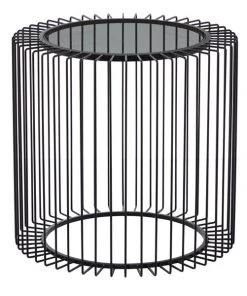 Grayson Lane Black Metal and Glass Round End Table