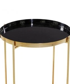 Grayson Lane Gold Mango Wood and Metal Round End Table -GRAYSON LANE shop 330857470 AlternateImage4 l