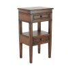 Grayson Lane Traditional Brown Pine Wood Rectangular End Table