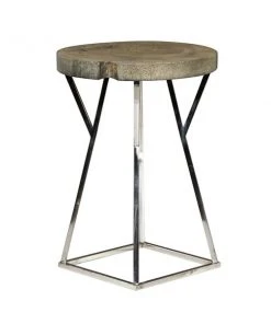 Grayson Lane Brown Wood and Stainless Steel Round End Table 9 Grayson Lane Brown Wood and Stainless Steel Round End Table -GRAYSON LANE shop 330857477 AlternateImage5 l