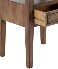 Grayson Lane Traditional Brown Pine Wood Rectangle End Table -GRAYSON LANE shop 330857478 AlternateImage4 l