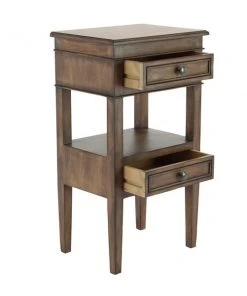 Grayson Lane Traditional Brown Pine Wood Rectangle End Table -GRAYSON LANE shop 330857478 AlternateImage5 l