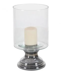 Grayson Lane Clear Glass Hurricane Candle Holder