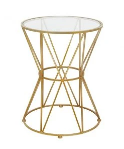 Grayson Lane Gold Glass Round End Table -GRAYSON LANE shop 330857480 AlternateImage5 l
