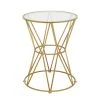 Grayson Lane Gold Glass Round End Table