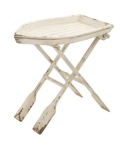 Grayson Lane White Wood Corner End Table