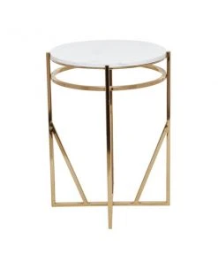 Grayson Lane Gold Metal with Granite/Marble Round End Table -GRAYSON LANE shop 330857487 AlternateImage5 l